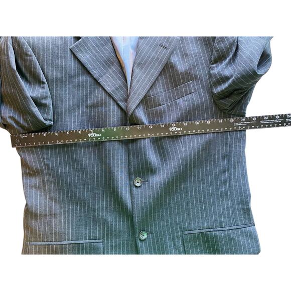 Oscar De La Renta Mens 38R Blazer Gray Wool Sportscoat Business Office Career - Picture 10 of 14